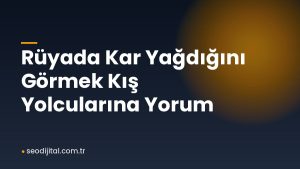 Read more about the article Rüyada Kar Yağdığını Görmek Kış Yolcularına Yorum